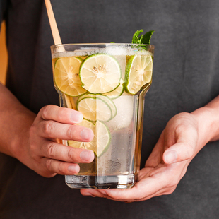 福佳白啤酒杯创意玻璃杯超大精酿扎啤杯六角网红大号啤酒杯子加厚