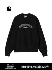 Carhartt Wip Sweatshirt Women's Retro Style Logo Pattern Letter Embroidery Wide Version Round Neck Long Sleeve Carhartt