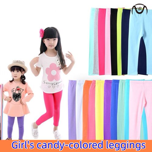 Girl Pants Soft Elastic Modal Cotton Kids Leggings Candy裤