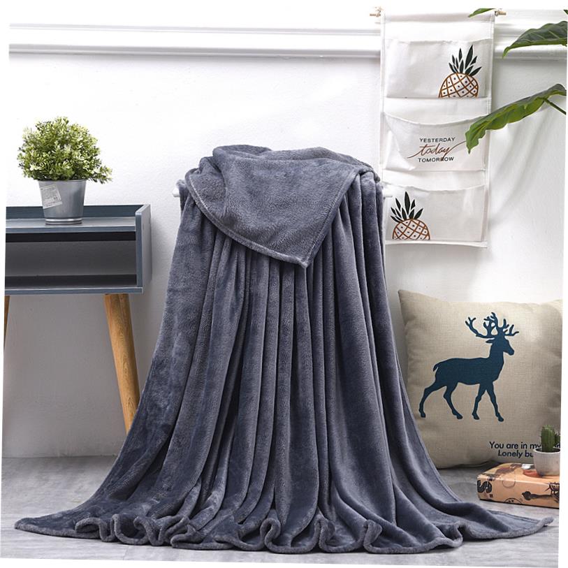 Warm Coral Fleece Blanket Winter Sheet Bedspread Sofa Throw