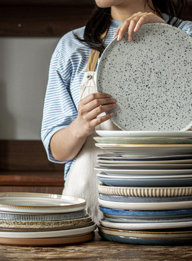 dinner plates ceramic steak plate dishes 西餐盘 western food