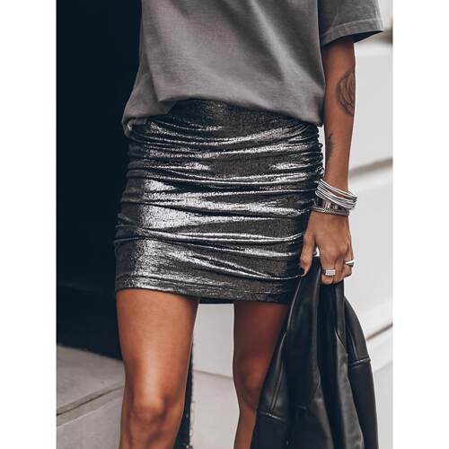 Slimming elastic skirt