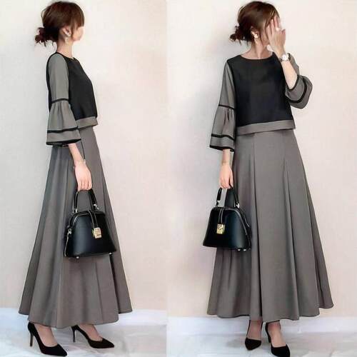 Horn sleeve top+half skirt
