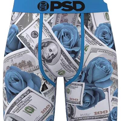 Printed men's boxer shorts for sports and fitness,