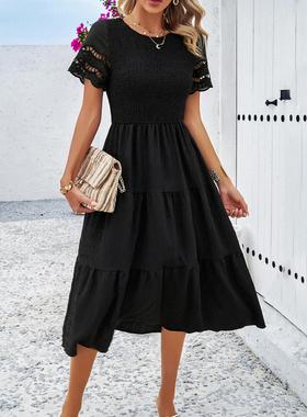 Women's ragtag hollow dress for solo