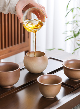 140ml主人杯茶杯功夫茶小杯德化茶具围炉煮茶陶瓷品茗杯个人专用