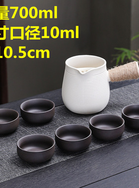 700ml大号复古围炉煮茶壶侧把壶耐高温可户外明火干烧烤奶罐罐壶