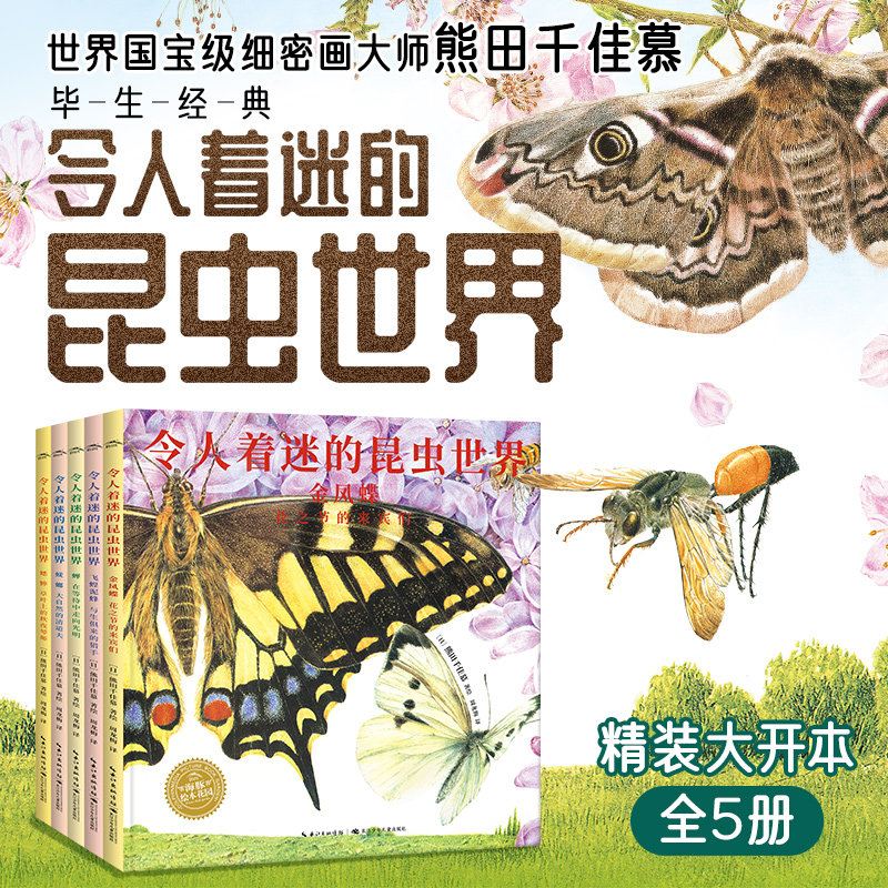 儿童科普绘本令人着迷的昆虫世界幼儿启蒙法布尔昆虫记三年级必读熊田千佳慕金凤蝶蟋蟀蝉蜣螂大开本自然科普绘本