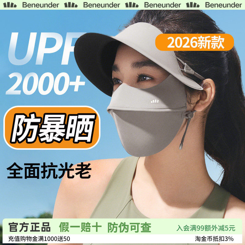 蕉下暴晒帽檐脸基尼女夏全遮光冰丝防紫外线口罩凉感医美防晒面罩图片