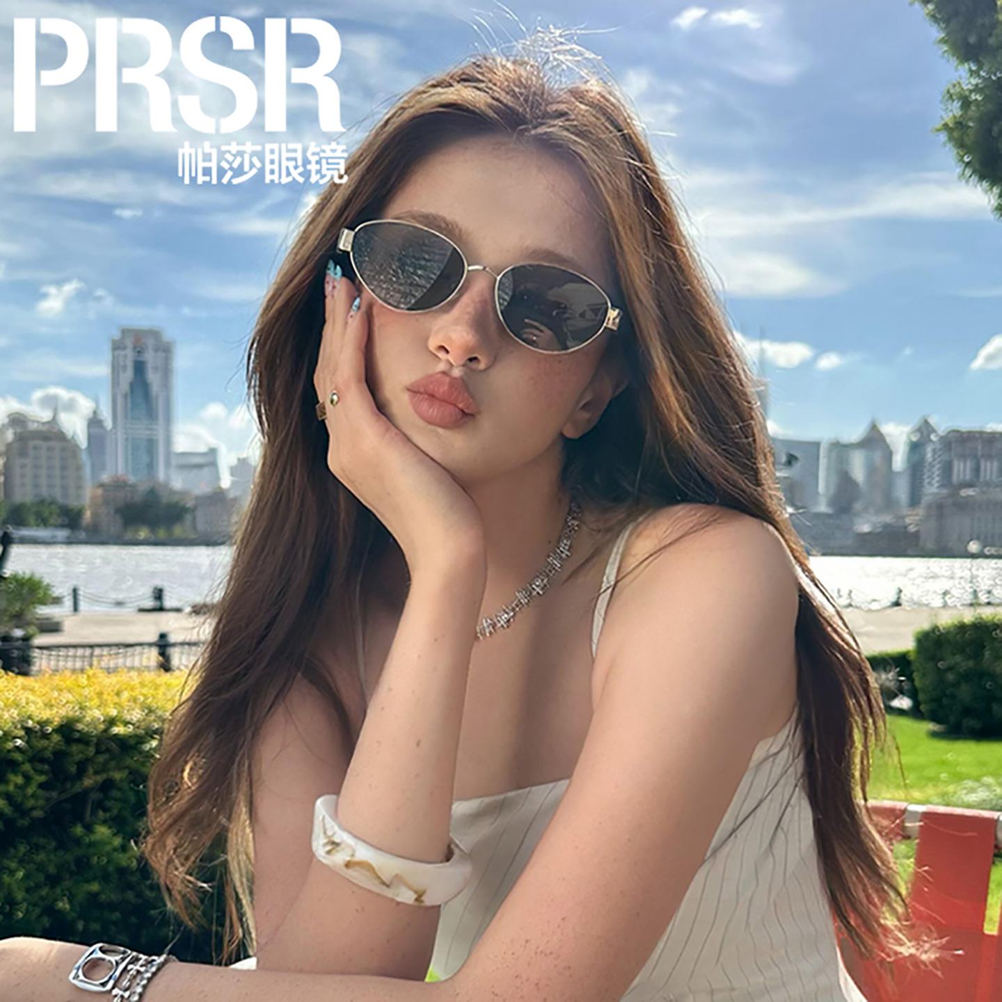 帕莎2025新款开车专用小框显脸小太阳眼镜近视老钱风墨镜女款海边