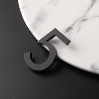 High-end 3D stereoscopic acrylic digital house number, crystal letters, English letters, creative hotel, guesthouse, apartment, room number, simple dormitory, rental room, self-adhesive door sticker signboard customization thumbnail 6
