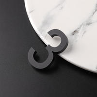 High-end 3D stereoscopic acrylic digital house number, crystal letters, English letters, creative hotel, guesthouse, apartment, room number, simple dormitory, rental room, self-adhesive door sticker signboard customization thumbnail 4