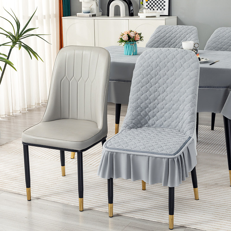弧形椅子套罩新款椅子套家用餐桌餐椅套防滑扇形凳子套座椅套罩A6