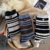 Puffshop 原创25FW欧货潮袜秋冬egg纽扣条纹加厚保暖针织棉袜