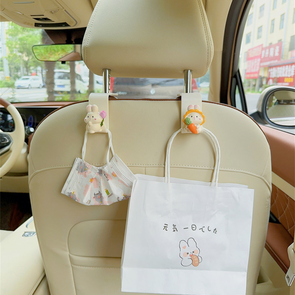 汽车挂钩座椅背车挂钩创意可爱卡通车载多功能称重车内收纳钩用品