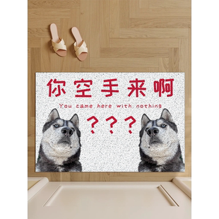 你空手来啊地垫入户门口丝圈创意文字大门口防滑耐脏脚踏进门地毯