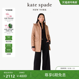 旦礼物 元 kate spade Amerex绗缝老花外套大衣 6期免息
