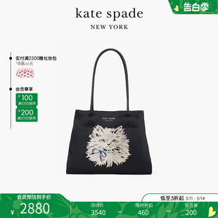 猫咪刺绣大号手提单肩包托特包通勤女 everything spadeks kate