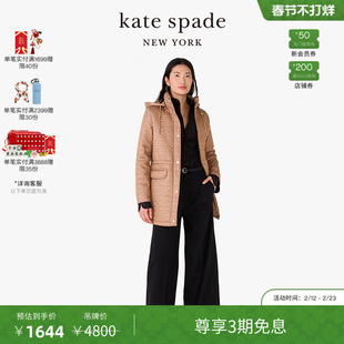 【6期免息】【新年礼物】kate spade ks Amerex绗缝老花外套大衣