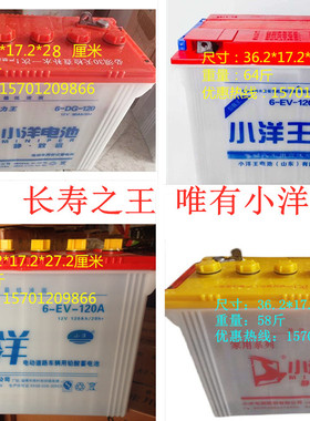 山东小洋电池6-DG-120A/B/C水电瓶电动三轮叉车超长寿命质量保证