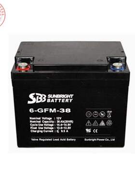 圣豹SSB 6-GFM-38/12V38AH UPS蓄电池 非洲太阳能家用系统蓄电池