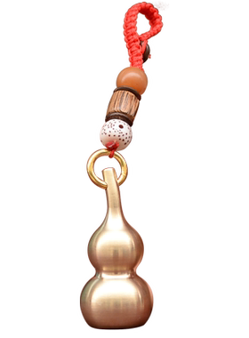 黄铜葫芦挂绳钥匙扣汽车五帝钱