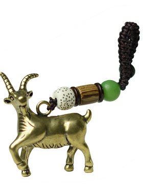 钥匙扣黄铜吊坠挂件随身生肖羊