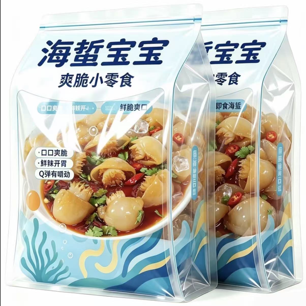 海蜇宝宝开袋即食海蜇花凉拌特产生腌水母宝宝海蜇仔素食脆嫩爽口