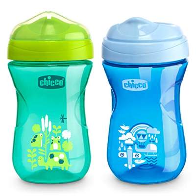 Chicco Rim Spout Trainer Spill Free Bite Poof Rim Baby Sippy