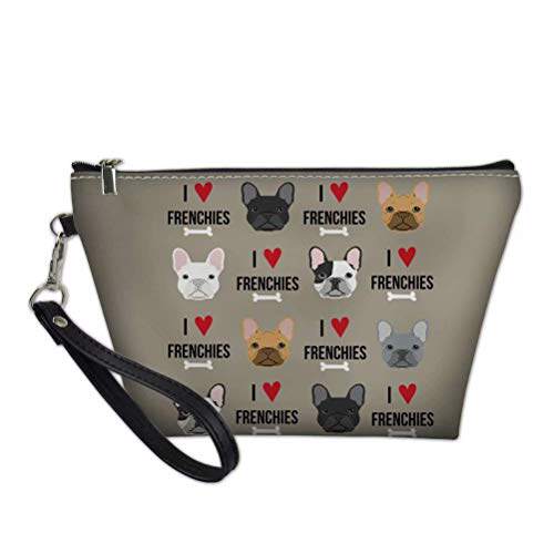 pzz beach small makeup bag love french bulldog travel cosmet