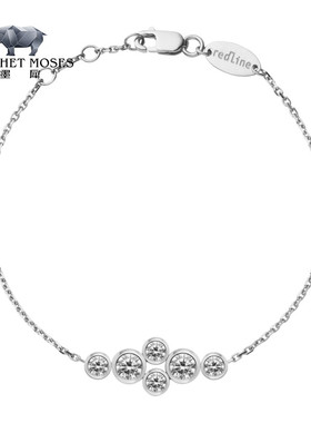 Redline/红绳女士The Full 0.40克拉圆形钻石白金链制手链