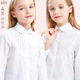 洋气中大童春装 女童衬衫 校服韩版 长袖 上衣 纯棉儿童白色衬衣春秋款