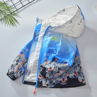 男童春装外套春秋薄款2025上衣儿童男宝宝春季中大童冲锋衣潮运动