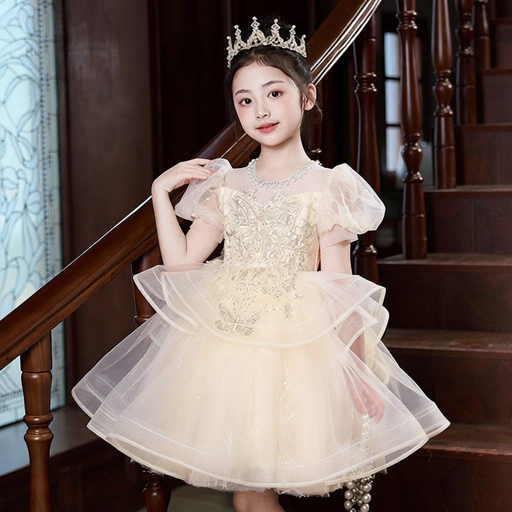 女童高端公主裙礼服|花童婚礼