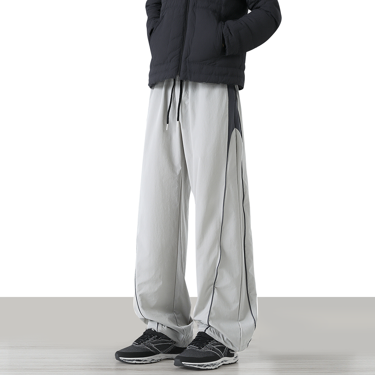 美式复古速干撞色休闲裤2025新款