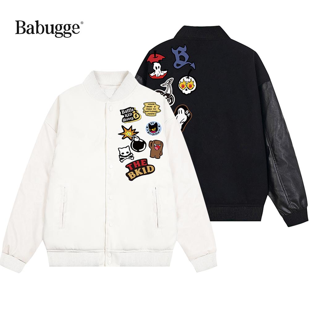 徽章刺绣字母棒球服男女情侣款