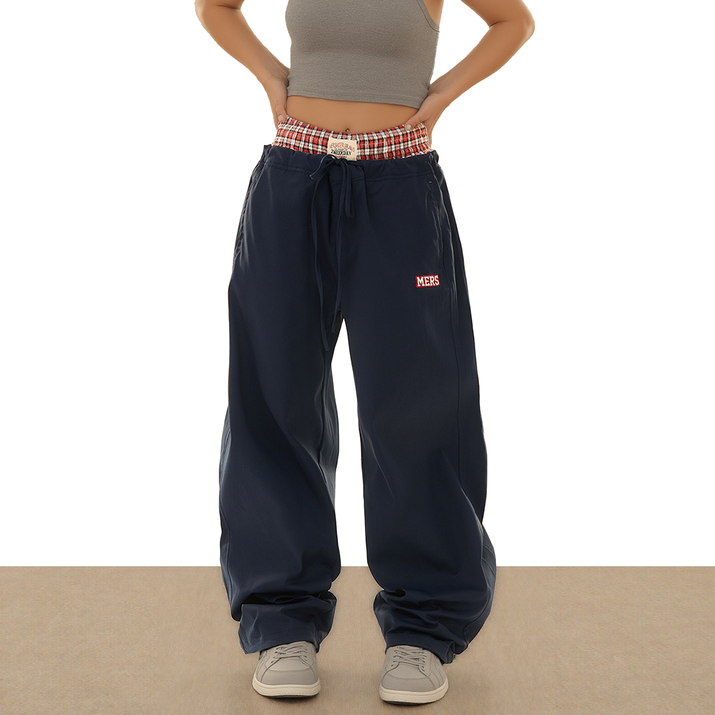 美式双腰头百搭运动休闲裤2025