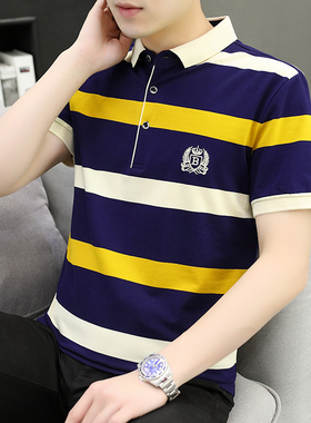 polo衫男2021夏季短袖男运动体恤翻领t恤透气速干衣休闲百搭半袖