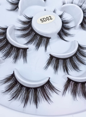 7对装莲花盘女假睫毛纯手工5D多层自然浓密眼睫毛欧美舞台表演COS