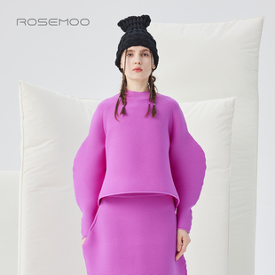 容子木ROSEMOO25冬 挺阔干爽毛织套头上衣RSS4TP146A 商场同款