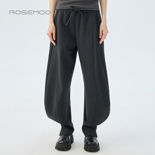 容子木ROSEMOO26秋【商场同款】微弹下脚略收马蹄长裤RWM3KP264B