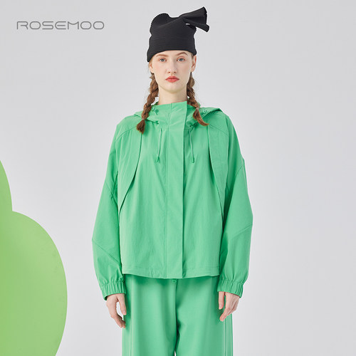 容子木ROSEMOO25春商场同款轻爽轻薄防风衣短款外套RSS1WP301C