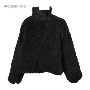 容子木ROSEMOO24年冬季 柔软拼接弧形门襟外套RCL4WP209B 新款