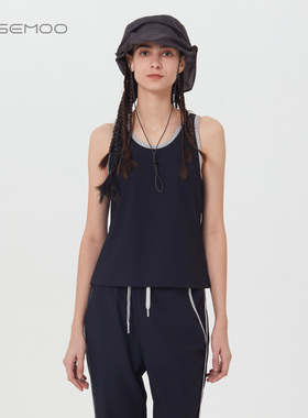 容子木ROSEMOO【商场同款】滑爽竖纹无袖背心RMT2EP210B