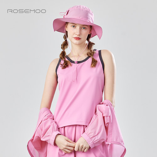 柔软高弹针织撞色背心