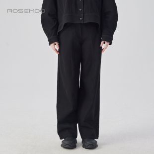 挺阔加绒弧形牛仔裤 RCL4KC431D 新款 容子木ROSEMOO24年冬季
