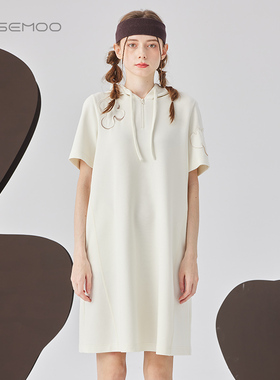 容子木ROSEMOO24年秋季新款柔软亲肤针织连帽连衣裙RCL3LC202B