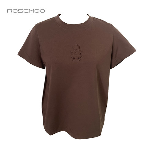ROSEMOO/容子木25春【商场同款】轻薄针织圆领短袖T恤RSS1TC221B