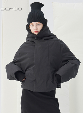 容子木ROSEMOO25冬商场同款挺阔质感拼接毛领羽绒服RSS4YW305C