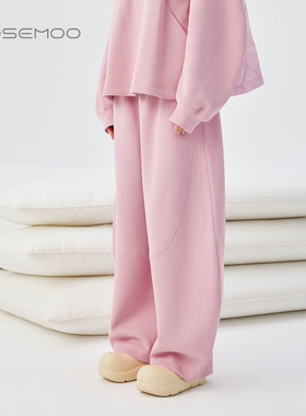 容子木ROSEMOO25冬【商场同款】肌理感宽松松紧腰长裤RSS4KC261B